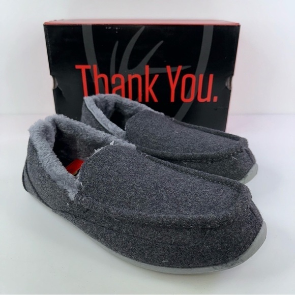 DEER STAGS Men’s Spun Felt Cozy Slipper Gray Pick Size 12M